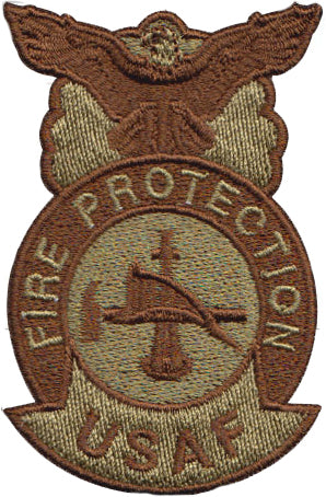 USAF Fire Protection (Axe and Helmet) Multicam/OCP Patch - 2 Pack